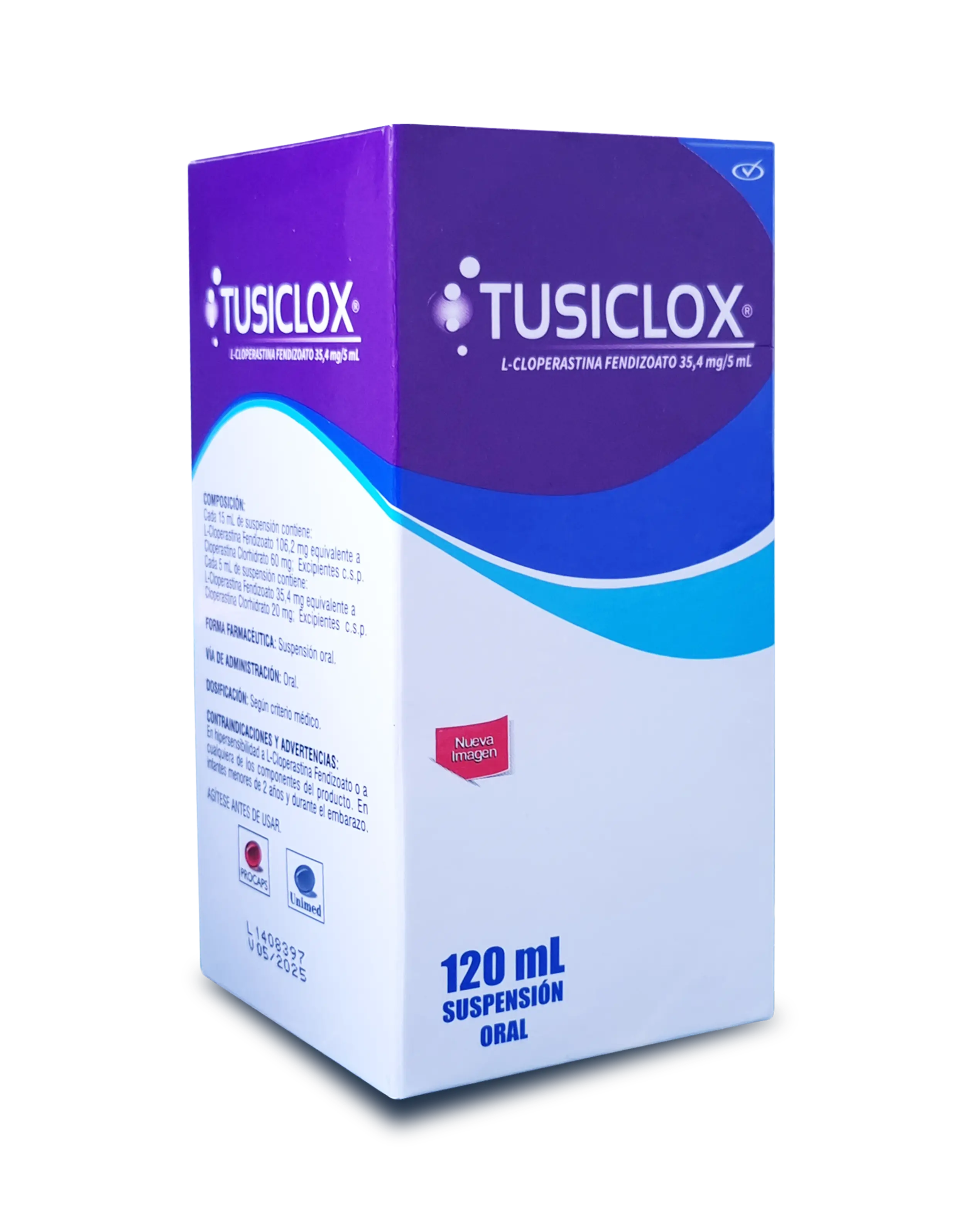 Tusiclox suspensión, frasco x 120 ml